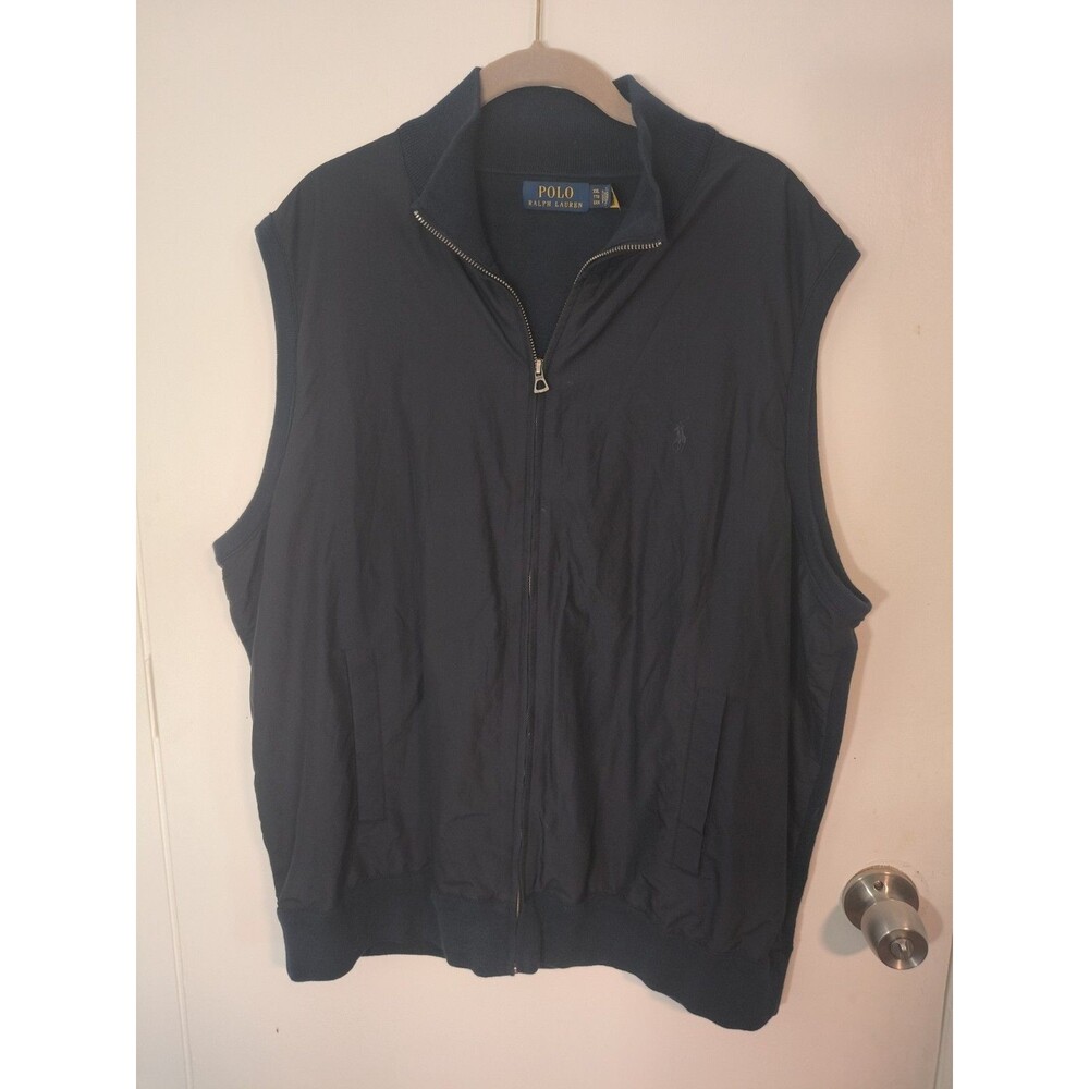 Polo Ralph Lauren Men's Hybrid Sweater Full Zip Vest Navy Size XXL